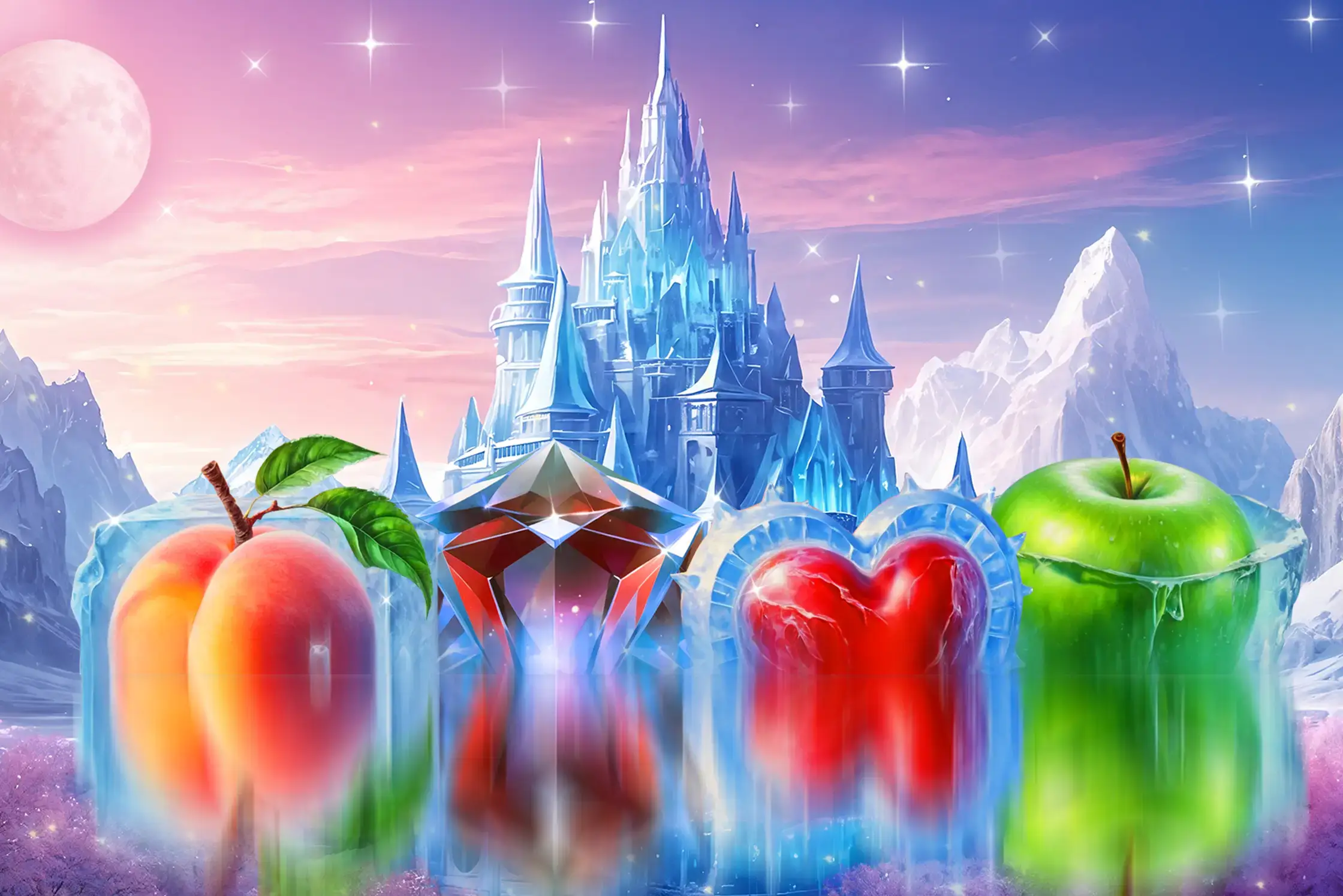 Frozen Fruits Background