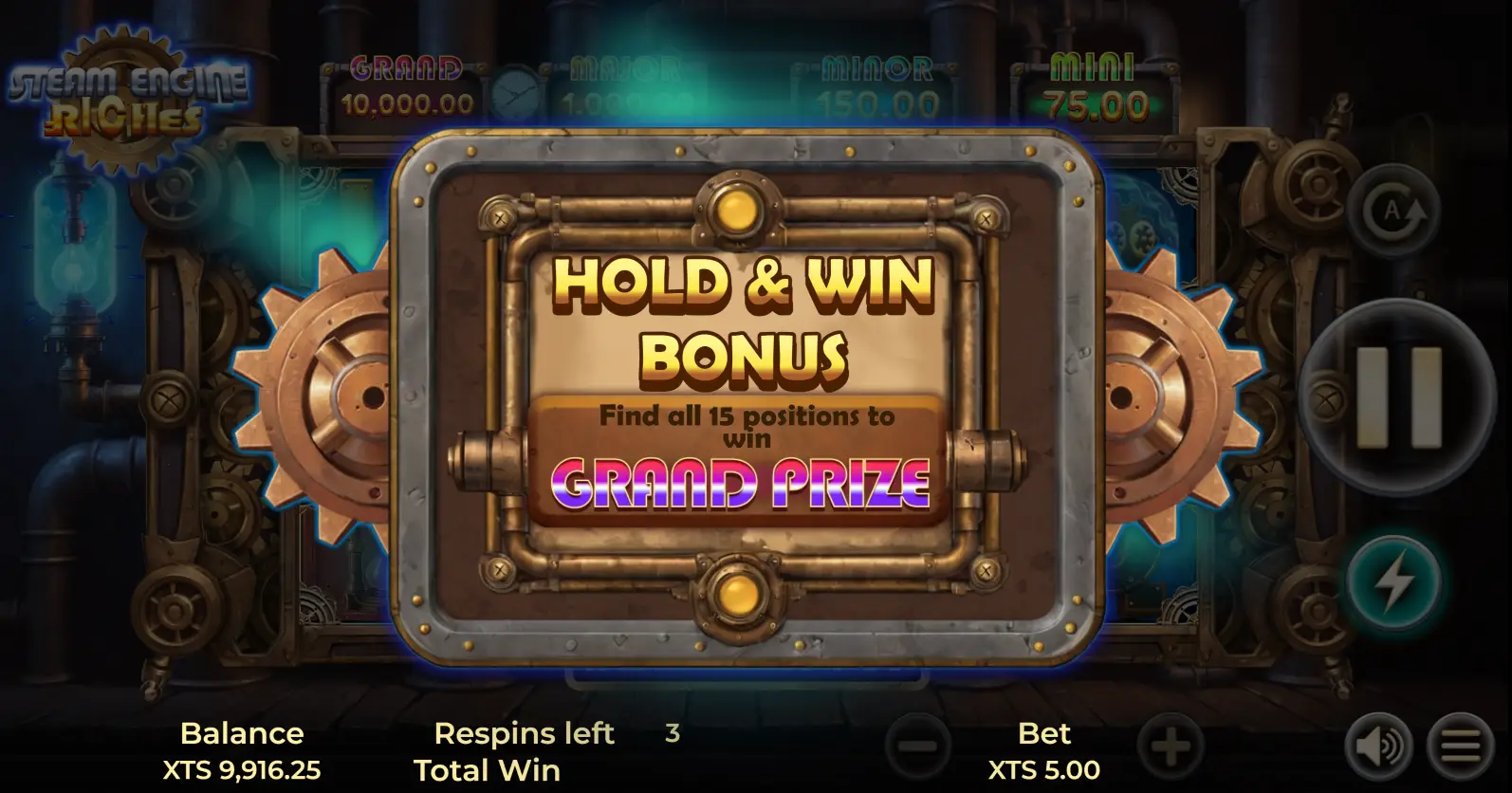 Bonus Game – Respin Bonus (Electric Gear)